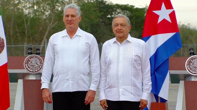 AMLO y Miguel Díaz-Canel
