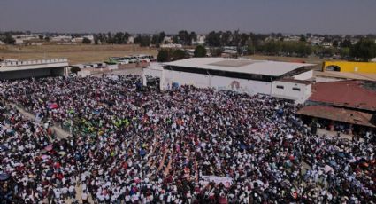 Ante 40 mil personas Delfina Gómez cierra su precampaña en Texcoco, Estado de México