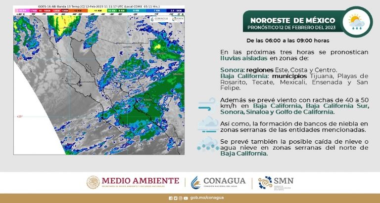 Alertan por lluvias y caída de nieve en Sonora. Foto: Facebook