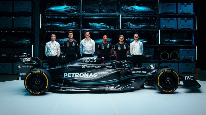 F1: Mercedes regresa al negro en su nuevo auto W14 y también presenta otro notable cambio