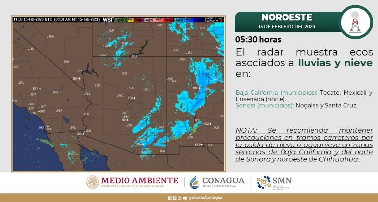 Pronóstico del clima y el tiempo en Sonora. Foto: Conagua