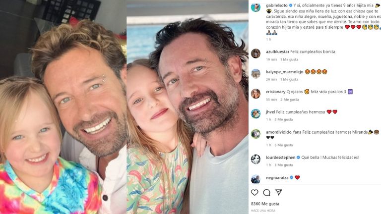Gabriel felicitó a su hija por su cumpleaños