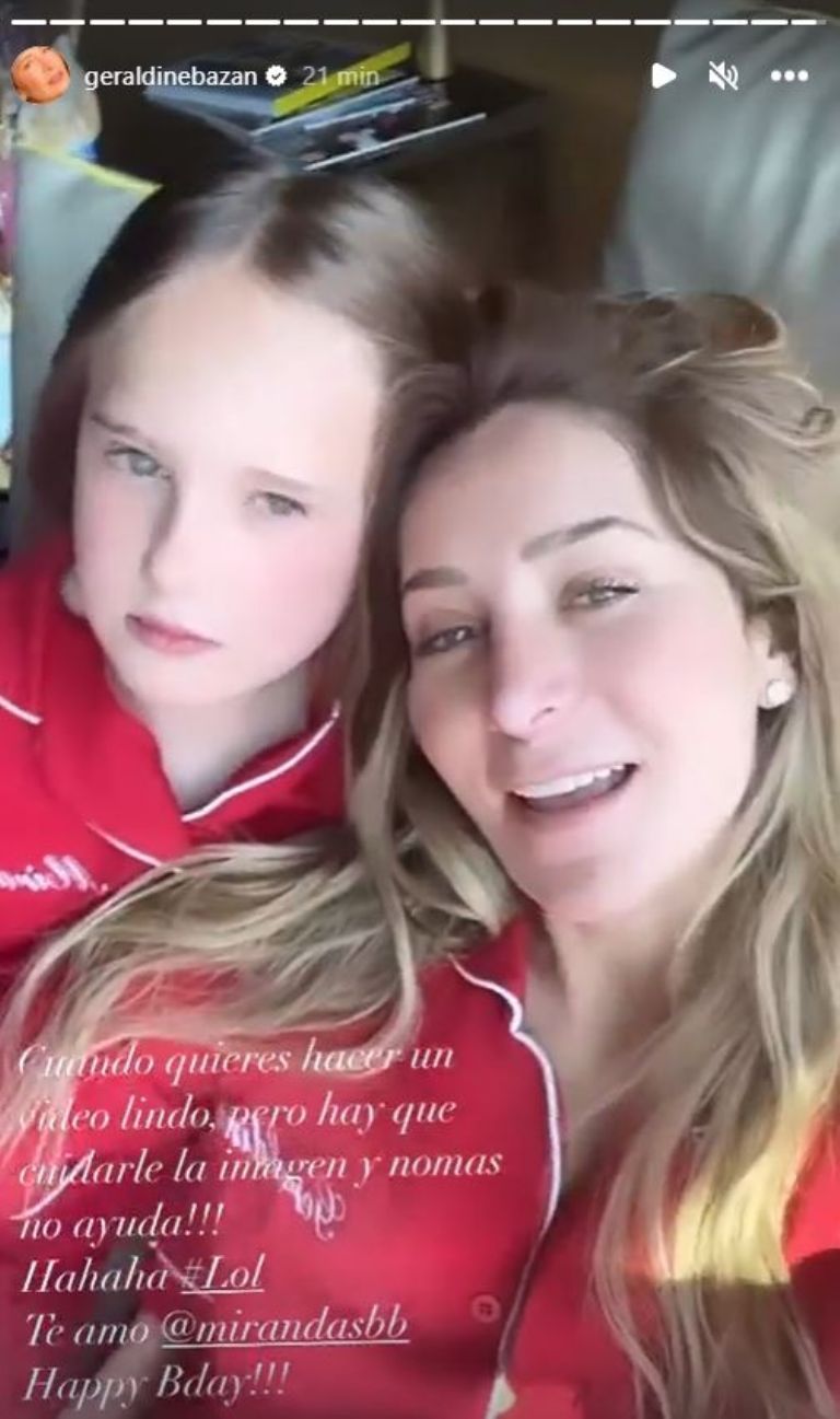 Miranda está pasando su cumpleaños con Geraldine