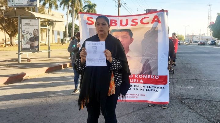 Familiares del joven Jesús Alonso marchan en Ciudad Obregón para exigir su búsqueda