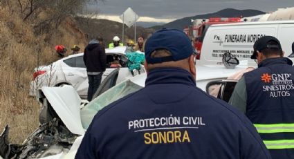 (FOTOS) Fatídico accidente en Sonora: Cinco personas mueren tras choque en carretera