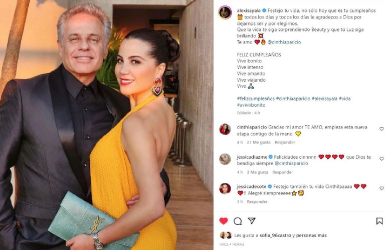 Alexis felicitó a Cinthia con tierno mensaje
