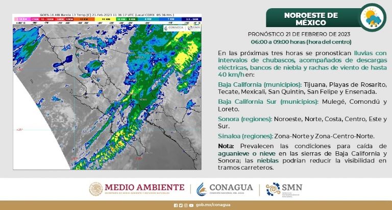 Pronóstico del clima en Sonora. Foto: Conagua