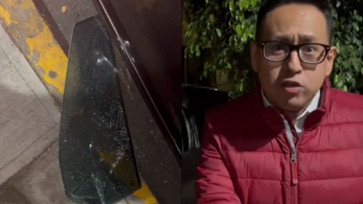 Tras dar cristalazo al vehículo de un periodista cae delincuente en la Cuauhtémoc