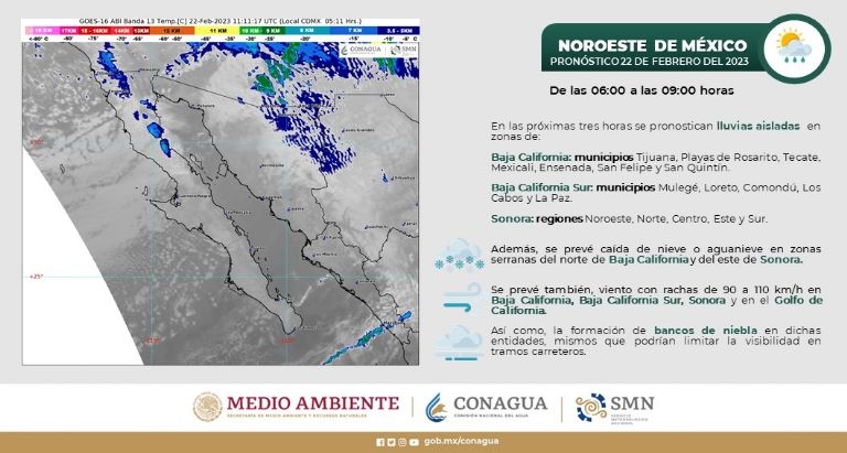 Pronóstico del clima en Sonora. Foto: Conagua