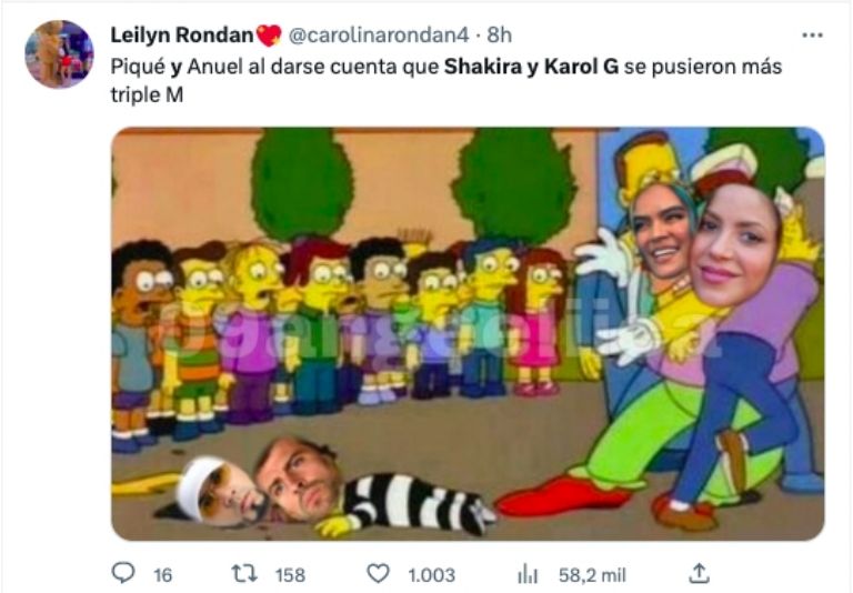 Meme Shakira y Karol G 