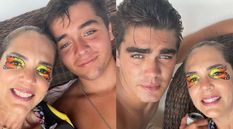 Fátima Boggio y sus hijos