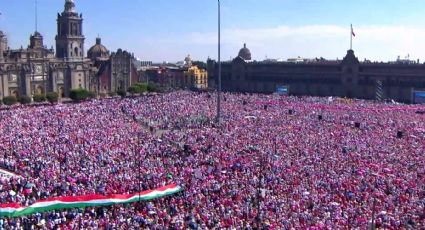 Marcha del INE: Reportan más de 100 mil asistentes en el Zócalo de la CDMX