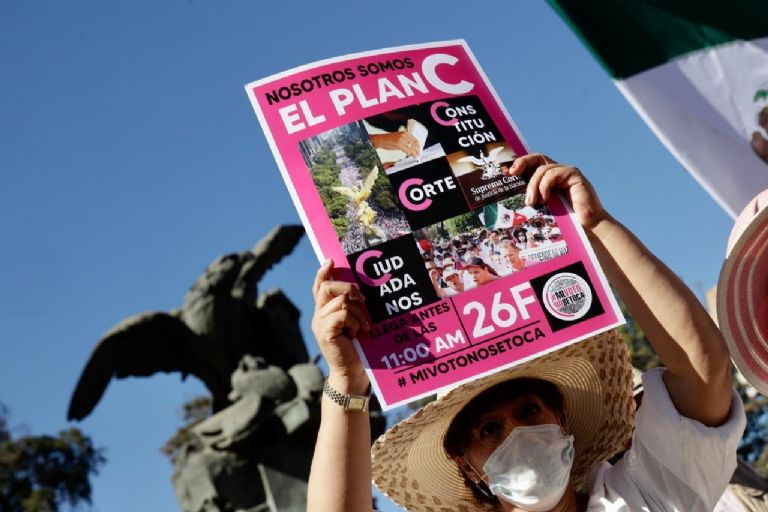 Marcha del INE en CDMX. Foto: Internet