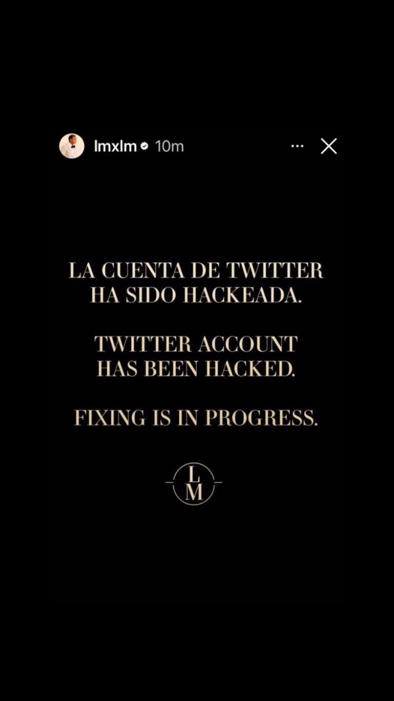 Luis Miguel fue hackeado en Twitter. Foto: Instagram