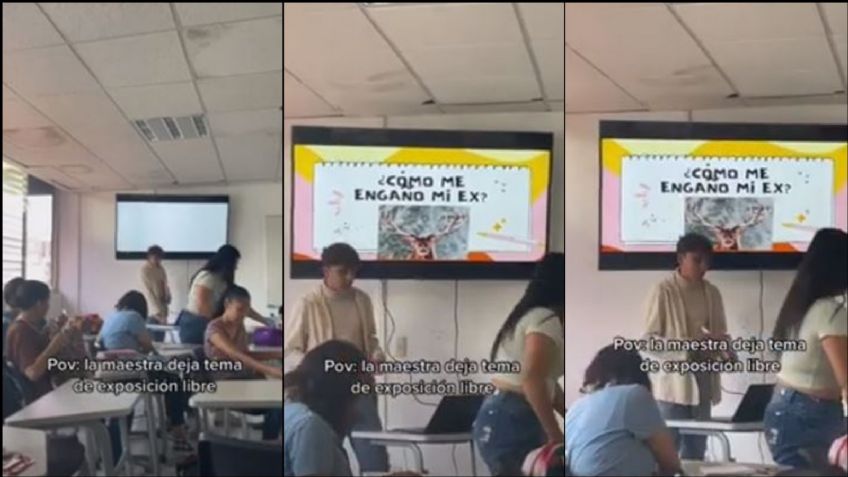 De no creerse: Joven se viraliza al hacer una exposición escolar sobre la infidelidad de su novia