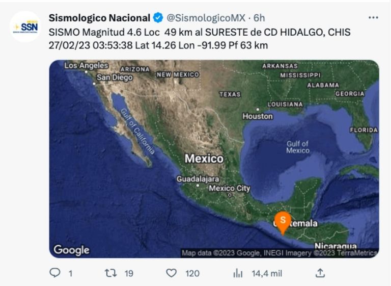 Sismo México 