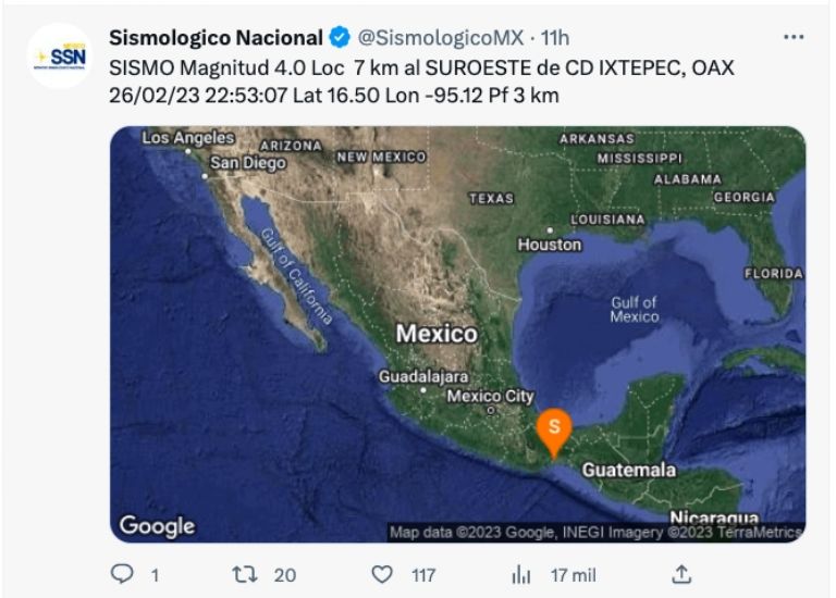 Sismo México 