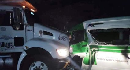 Fatídico accidente: Chofer de transporte público muere prensado en la México-Querétaro