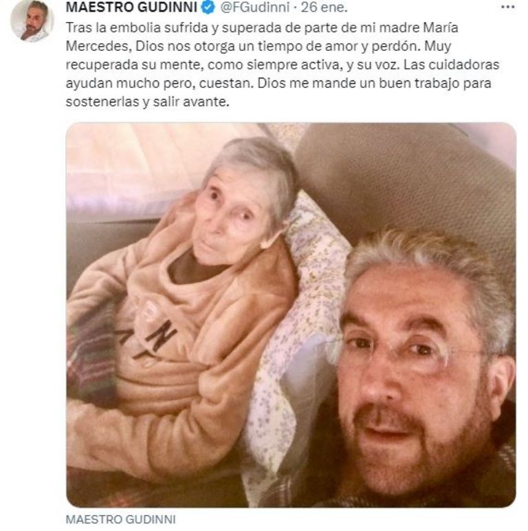 Gudinni se despide de su mamá