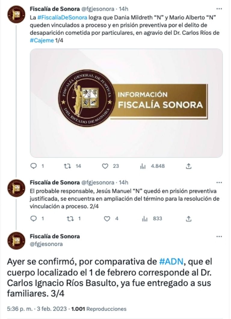 Comunicado Fiscalía 