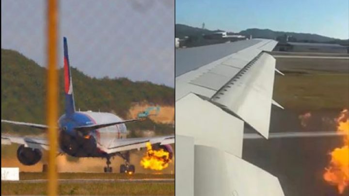 (VIDEO) De terror: Avión estalla en llamas durante el despegue; no se reportan heridos