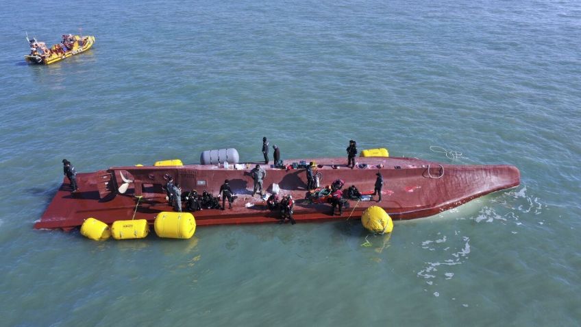 Barco pesquero se vuelca en medio del mar de Corea del Sur; hay siete desaparecidos