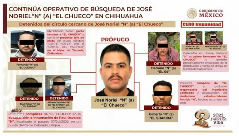 'El Chueco', asesino de jesuitas en Chihuahua, sigue prófugo. Foto: Twitter