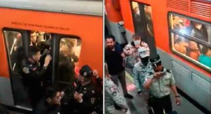 Usuarios graban pelea entre vagoneros y policías en el Metro de la Ciudad de México