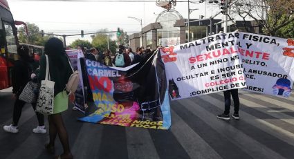 Exigen justicia por presuntos abusos en Colegio Carmel, en Coyoacán; bloquean avenidas