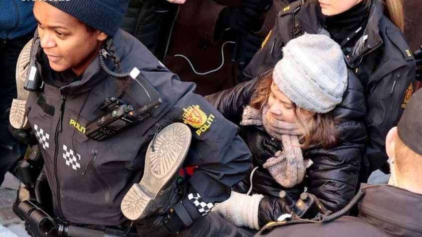 (VIDEO) De nuevo: Arrestan a Greta Thunberg ahora en Noruega; este era el motivo de su protesta