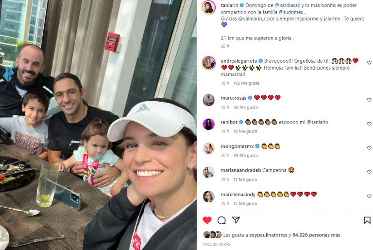 Tania presumió foto familiar