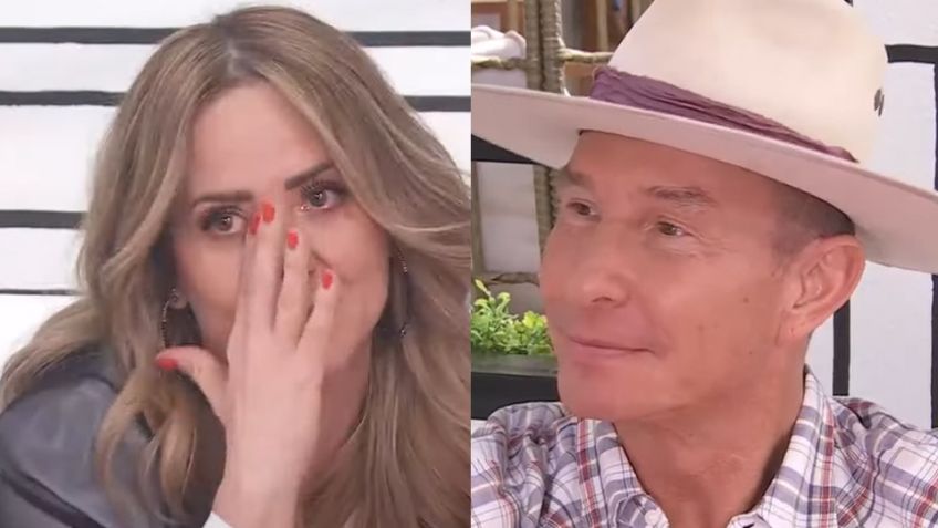 Andrea Legarreta se ahoga en llanto en 'Hoy' al volver a ver a Erik Rubín tras fin de su matrimonio