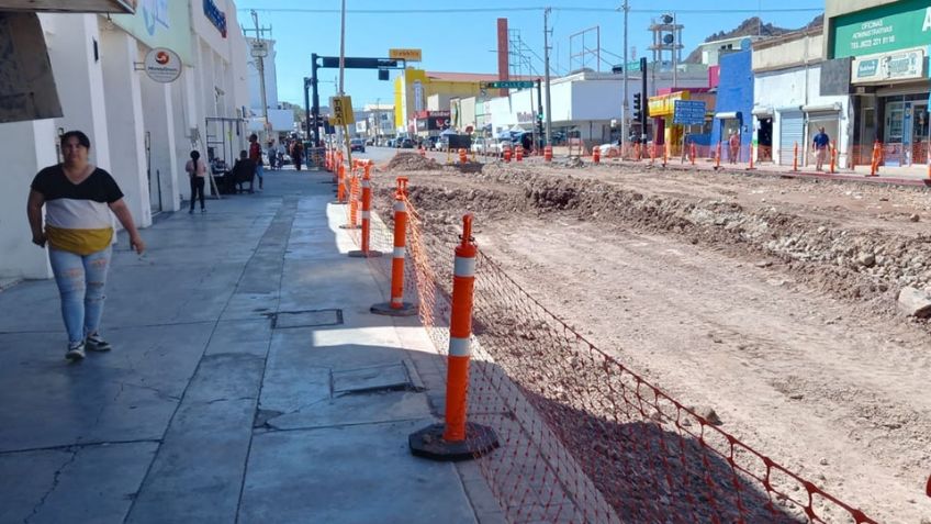 Comerciantes afectados por obras de la Serdán en Guaymas, se ‘desploman’ sus ventas en un 80%