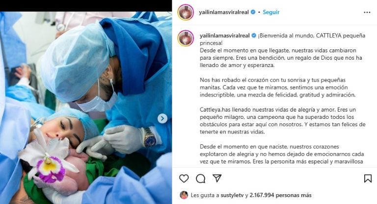 Anuel AA y Yailín 'La Más Viral' ya son padres. Foto: Instagram