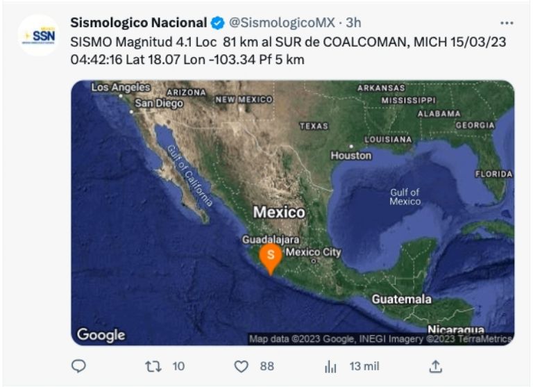 Sismo México 