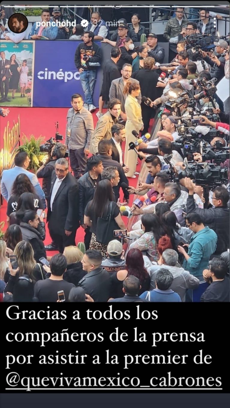 Poncho Herrera, feliz en alfombra roja de '¡Que Viva México!'. Foto: Instagram