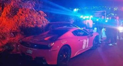 Brutal accidente vehicular en Hidalgo: Joven ebrio circula a exceso de velocidad y choca un Ferrari