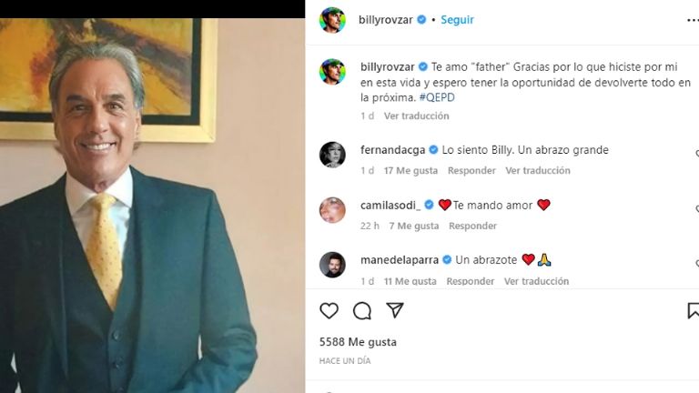 Billy se despidió de su padre