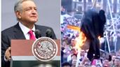 AMLO reacciona a quema de figura de ministra Norma Piña en el Zócalo y manda mensaje: "Hipócritas"