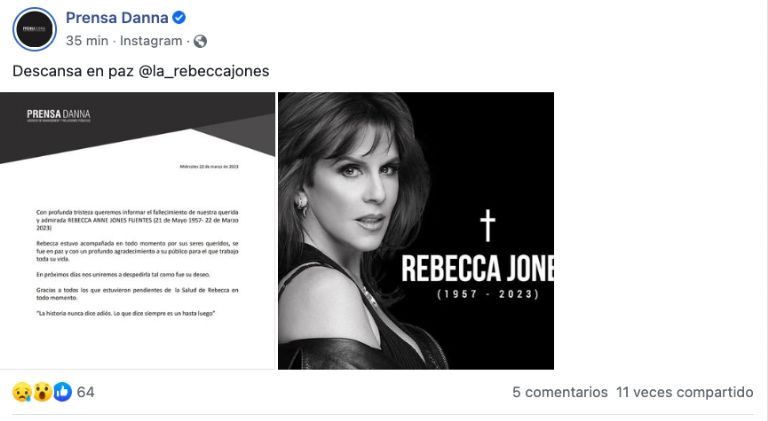Comunicado Rebecca Jones 