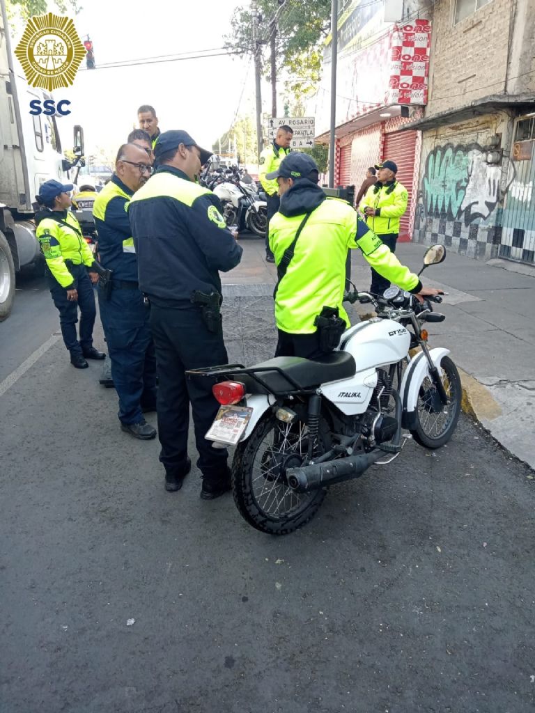 Operativo contra motociclistas en CDMX