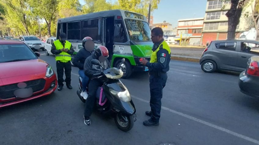 Tras caso de motociclista circulando con bebé, en CDMX implementan operativos en Azcapotzalco
