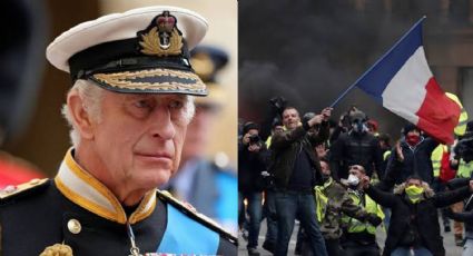 Protestas en Francia dan golpe a Carlos III; por seguridad, banquete con Macron no será en Versalles