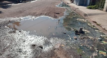 Habitantes de la colonia Machi López en Cajeme reportan varios drenajes colapsados