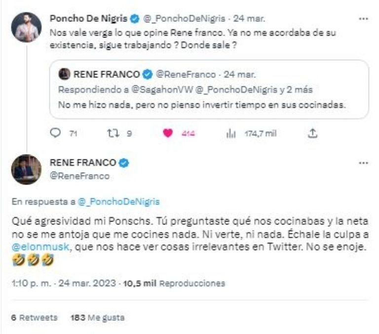 Respuesta de Poncho De Nigris