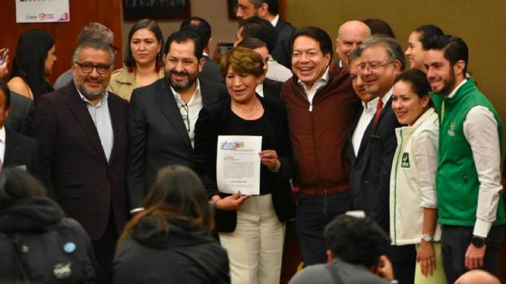 Gobernadores de Morena abanderan a Delfina Gómez de cara a las elecciones en el Estado de México
