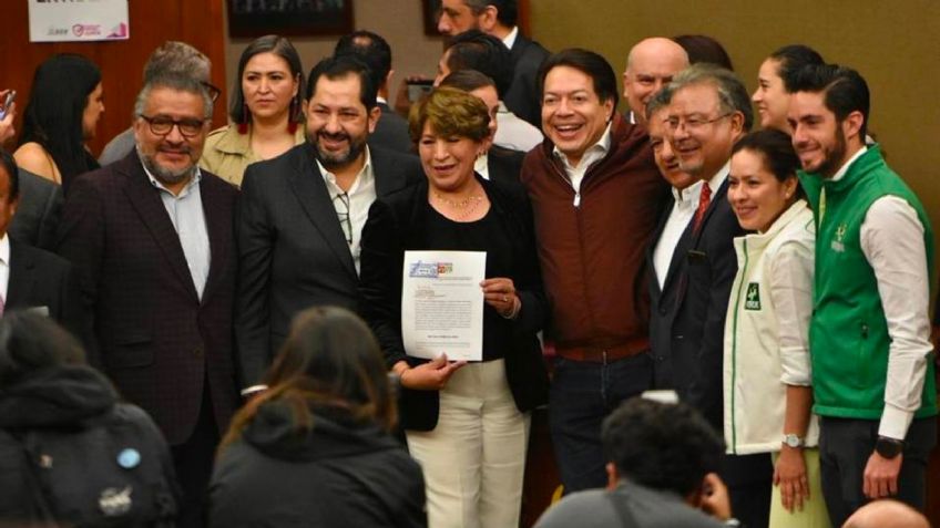 Gobernadores de Morena abanderan a Delfina Gómez de cara a las elecciones en el Estado de México