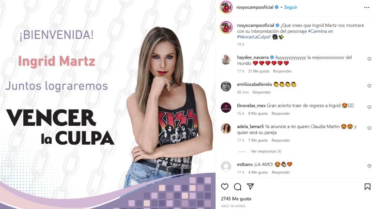Ingrid se une a novela de Rosy Ocampo