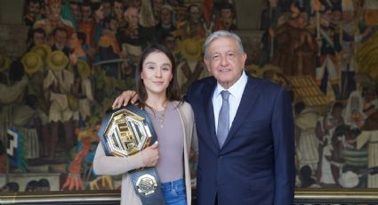 AMLO recibe en Palacio Nacional a la campeona de UFC Alexa Grasso: "Es un orgullo de México"
