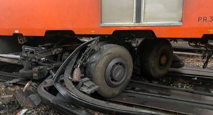 FOTOS: Se descarrila un vagón del Metro de la CDMX en la estación Indios Verdes de la Línea 3